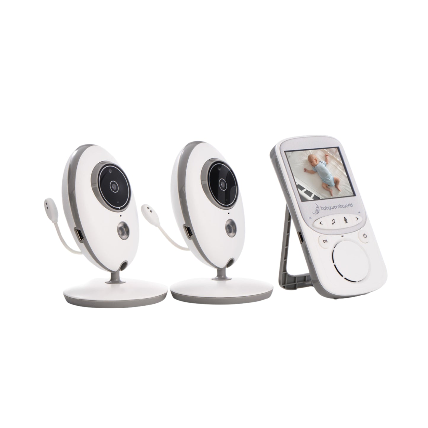 Video Baby Monitor de Bebê com 2 Câmeras, Áudio e Visão Noturna Ref. BWW605