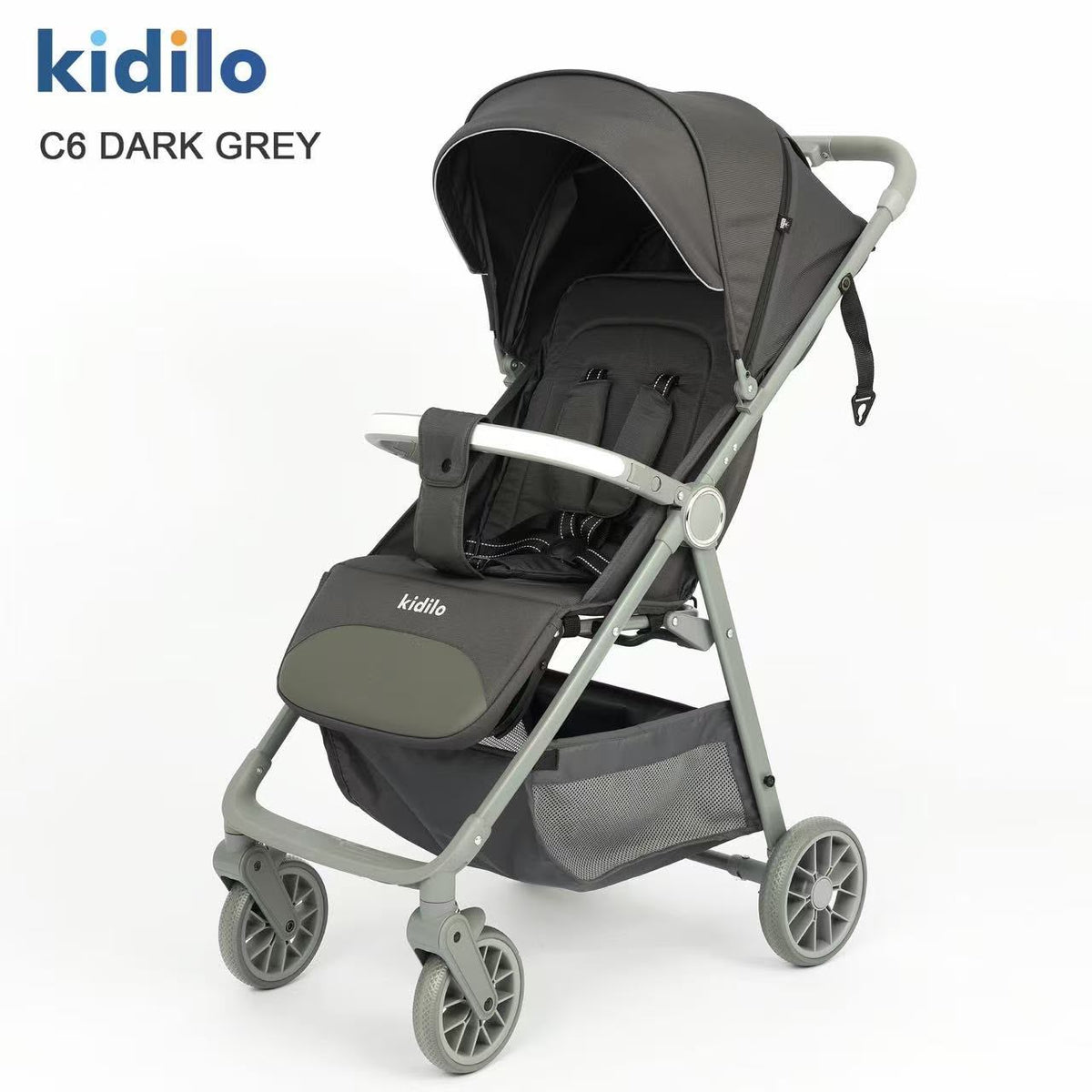 Carrinho de Bebé Kidilo Ref.C-6 — Cinzento escuro