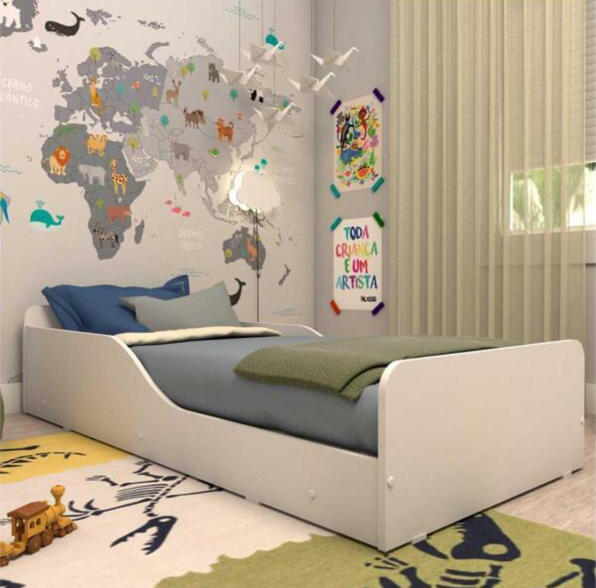 Cama Infantil C/Barras De Proteção Ref. L2379.0001