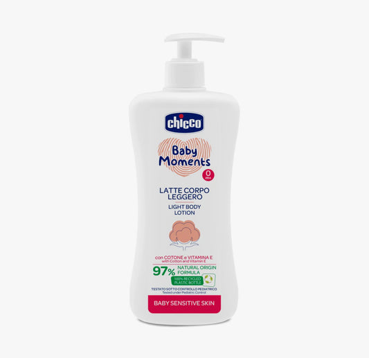 Chicco Baby Moments Sensitive
loção corporal suave 500ml      Ref. 10243