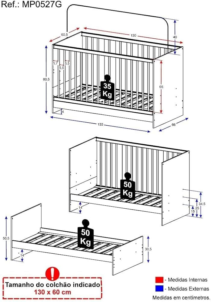 Berço 3 em 1 Ref. MP0527G.0001