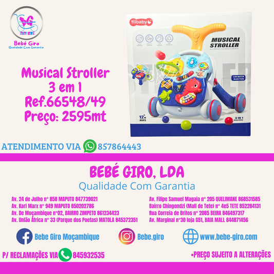 MUSICAL STROLLER 3 EM 1