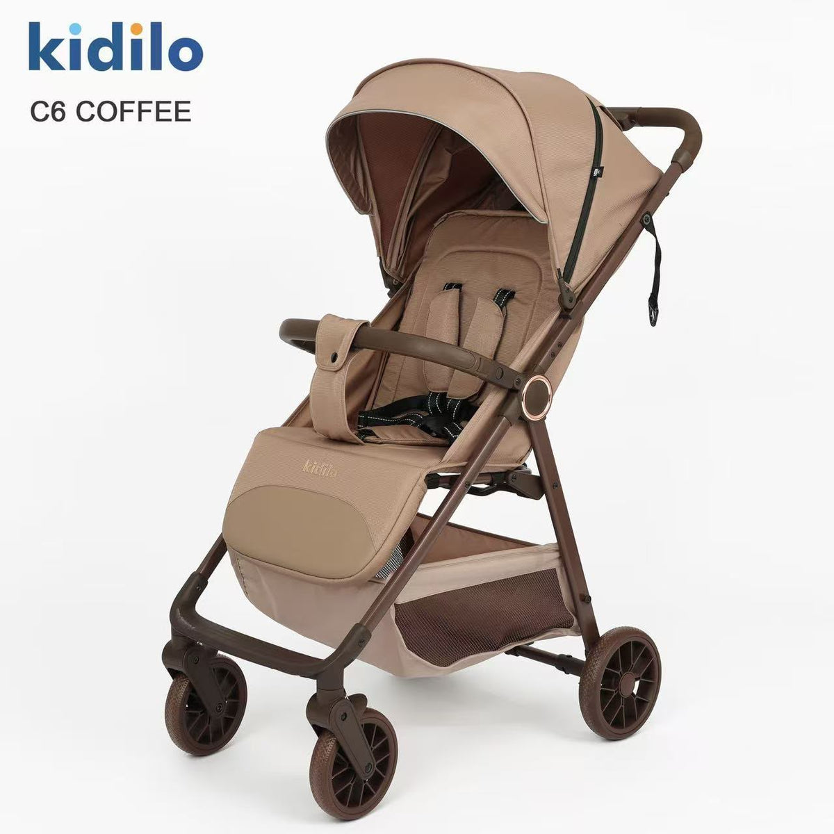 Carrinho de Bebé Kidilo Ref.C-6 — Castanho