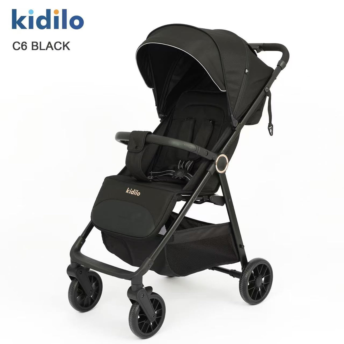 Carrinho de Bebé Kidilo Ref.C-6 — Preto