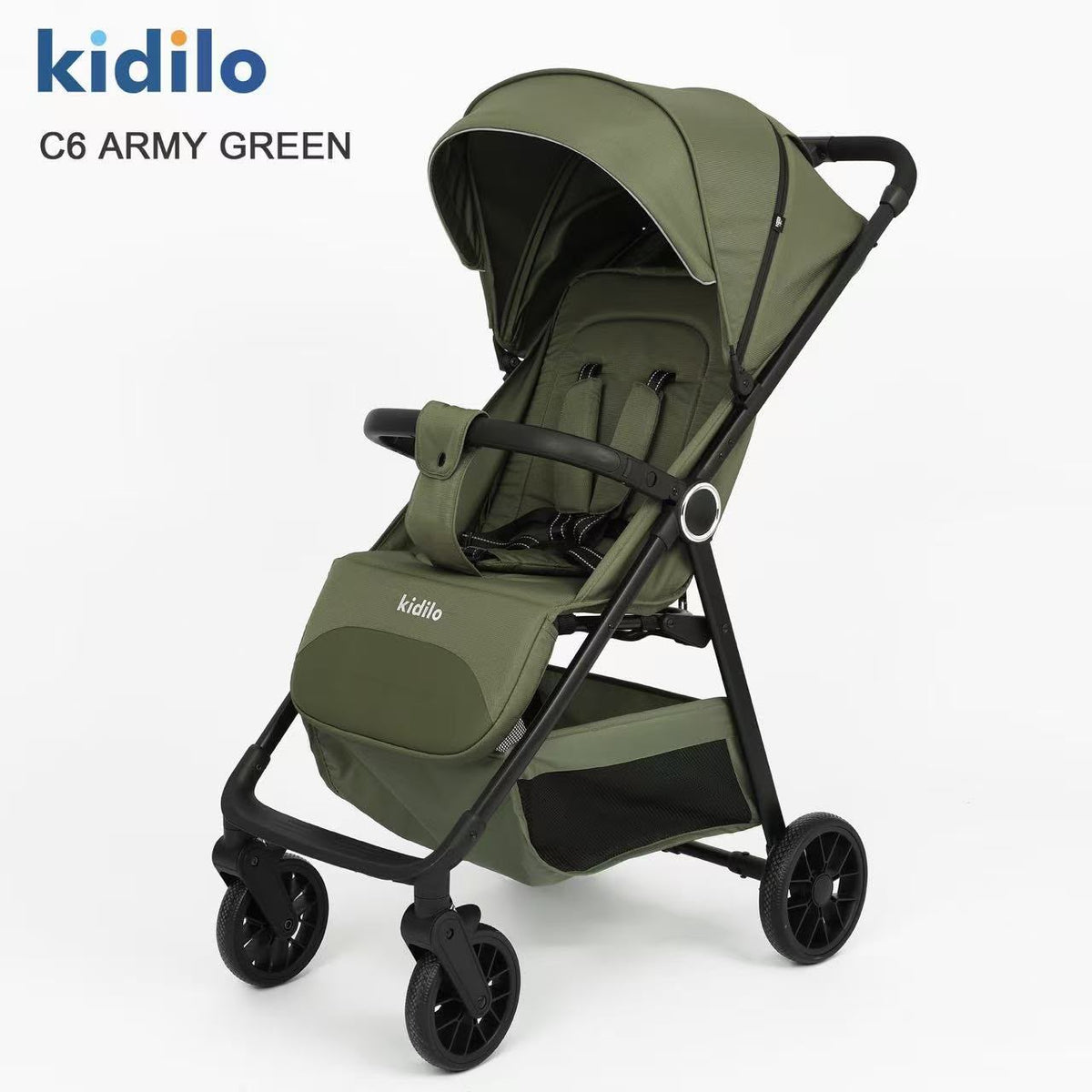Carrinho de Bebé Kidilo Ref.C-6 — Verde militar